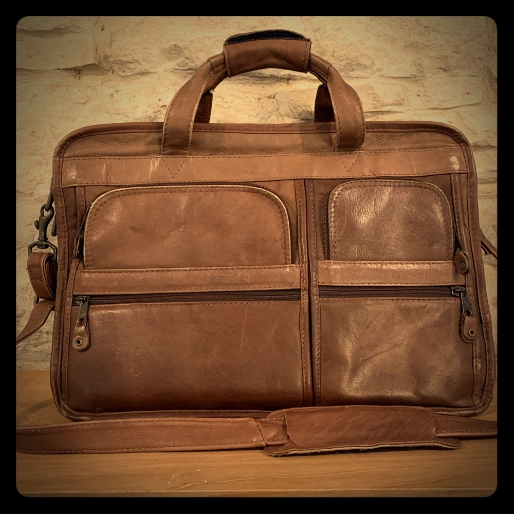 Leather carry on/briefcase/laptop bag.